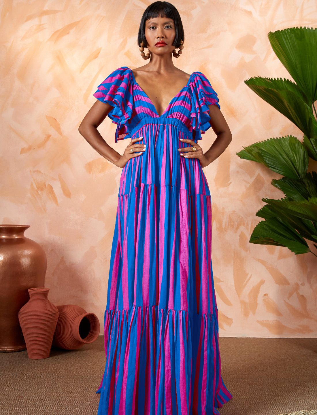 VALE MAXI DRESS WITH SLEEVES