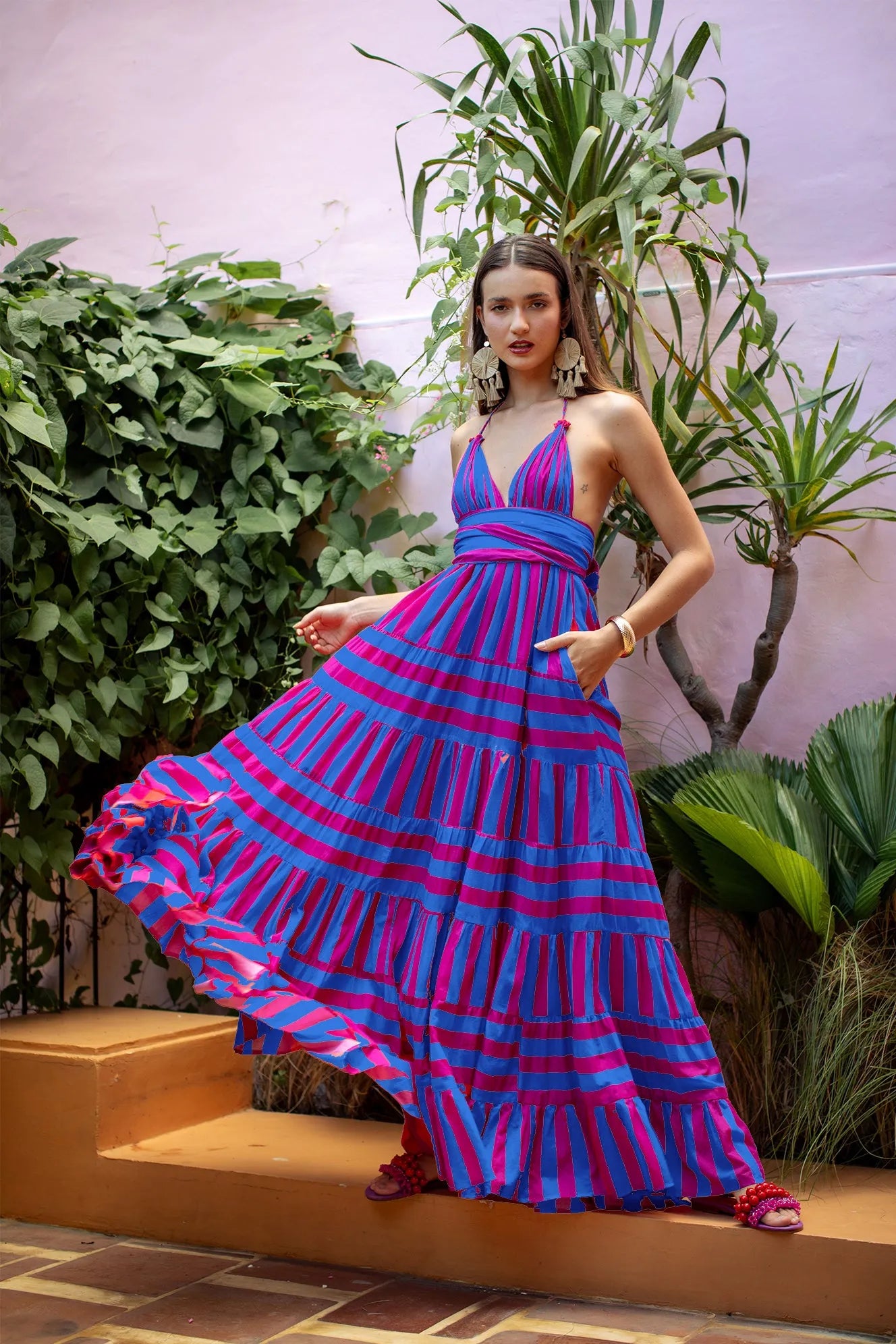 LOLA MAXI DRESS STRIPE