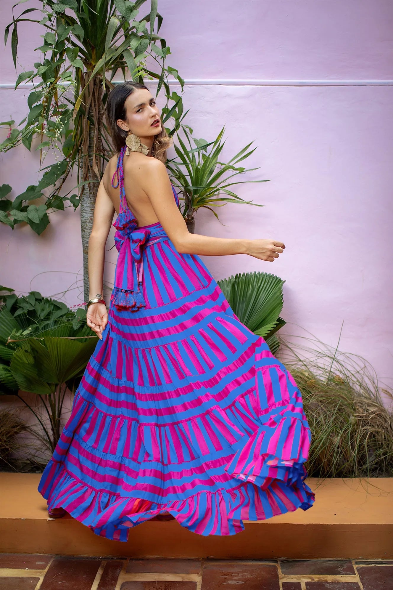 LOLA MAXI DRESS STRIPE