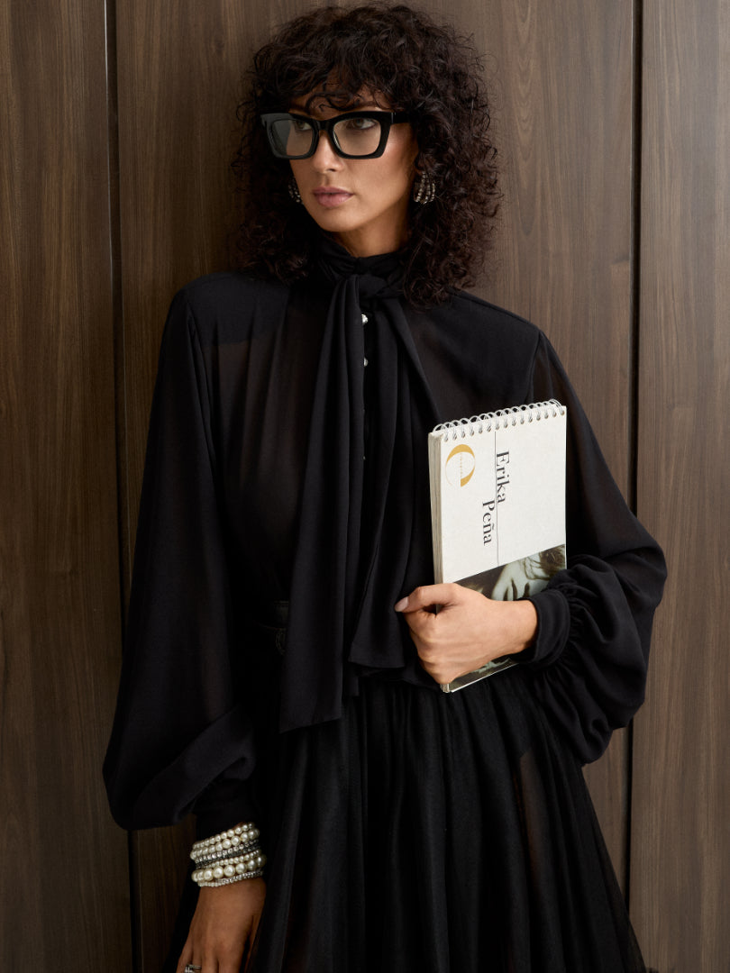 Miranda Pussy Bow Bodysuit