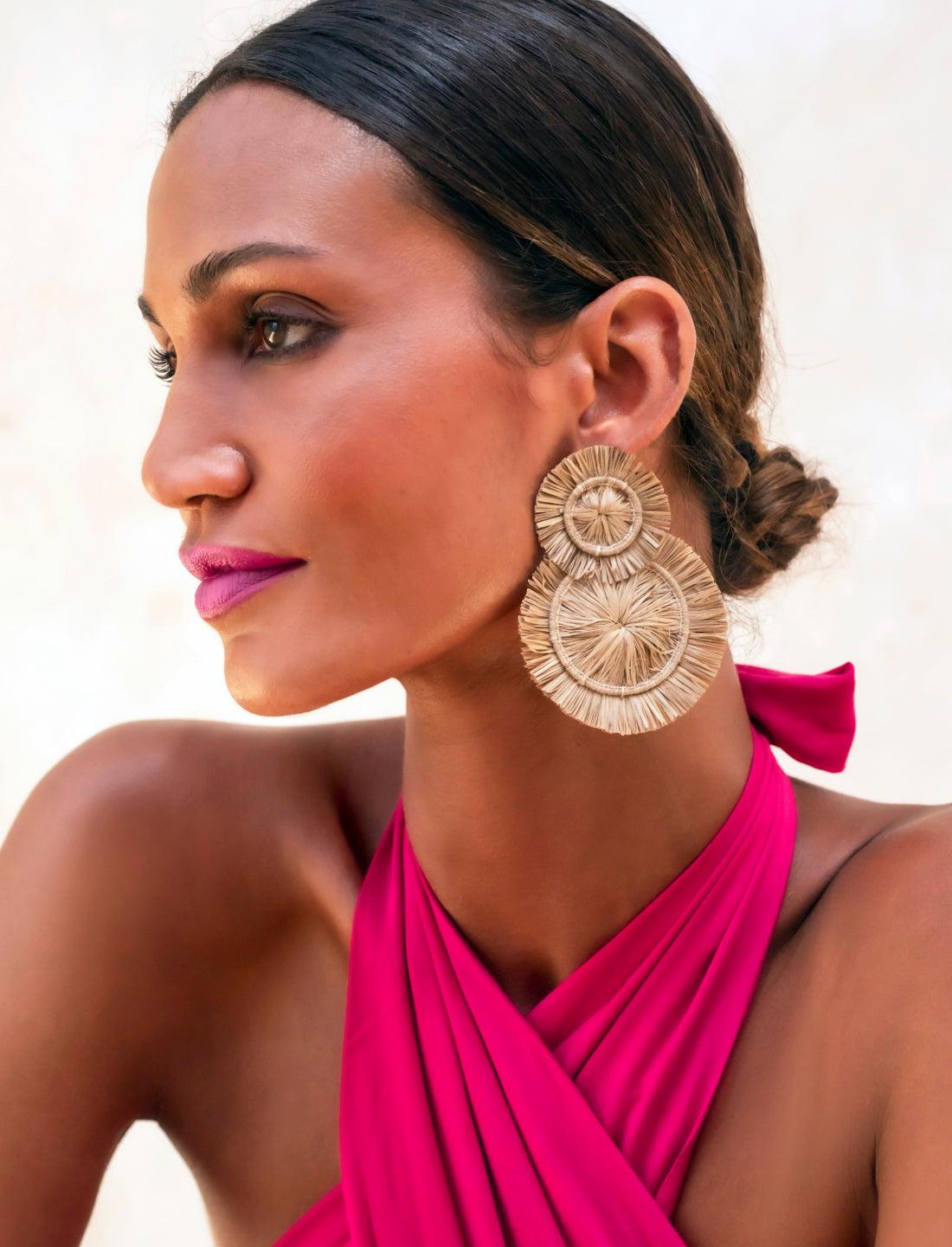 SONIA DEUS RAFIA EARRING - Erika Peña