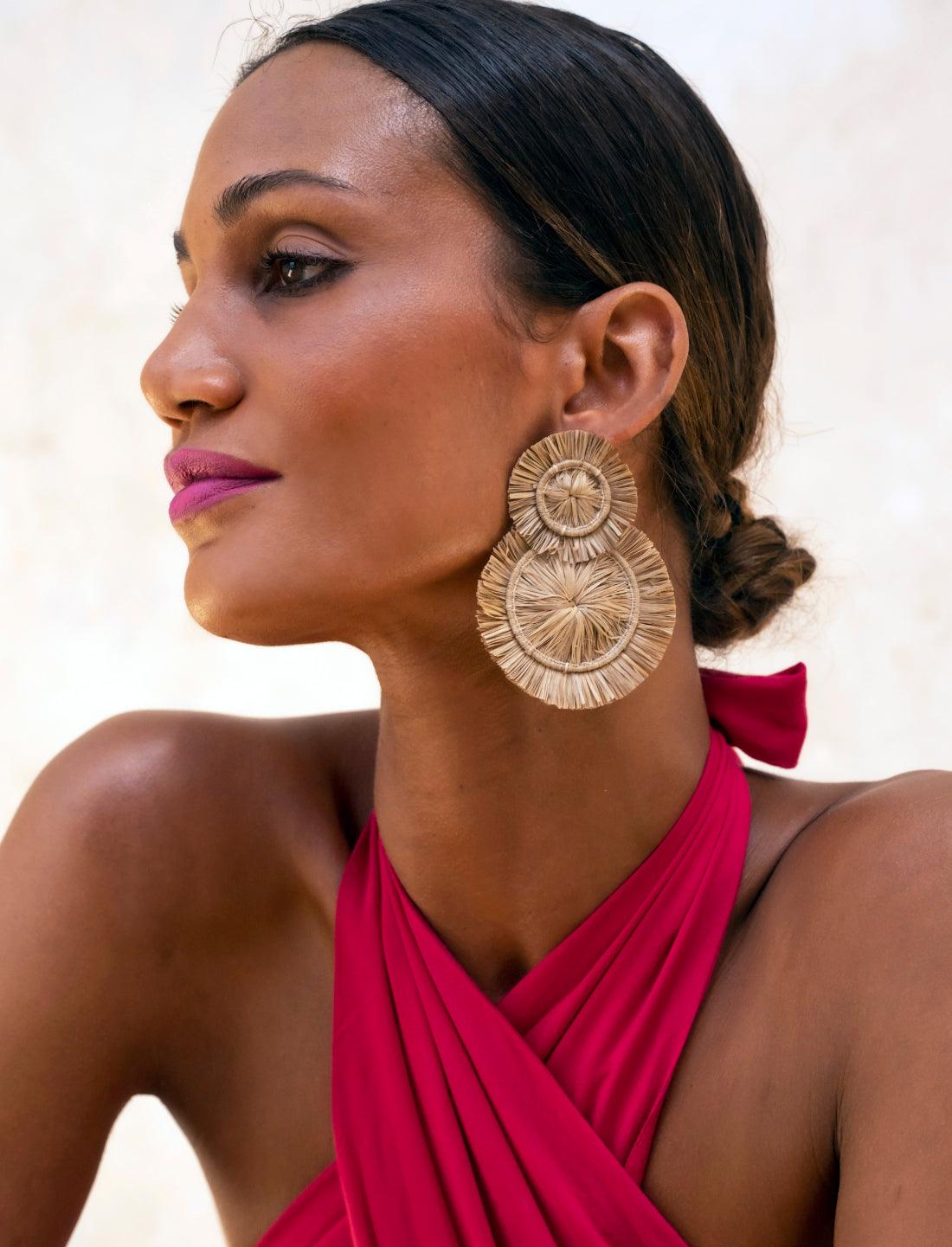 SONIA DEUS RAFIA EARRING - Erika Peña