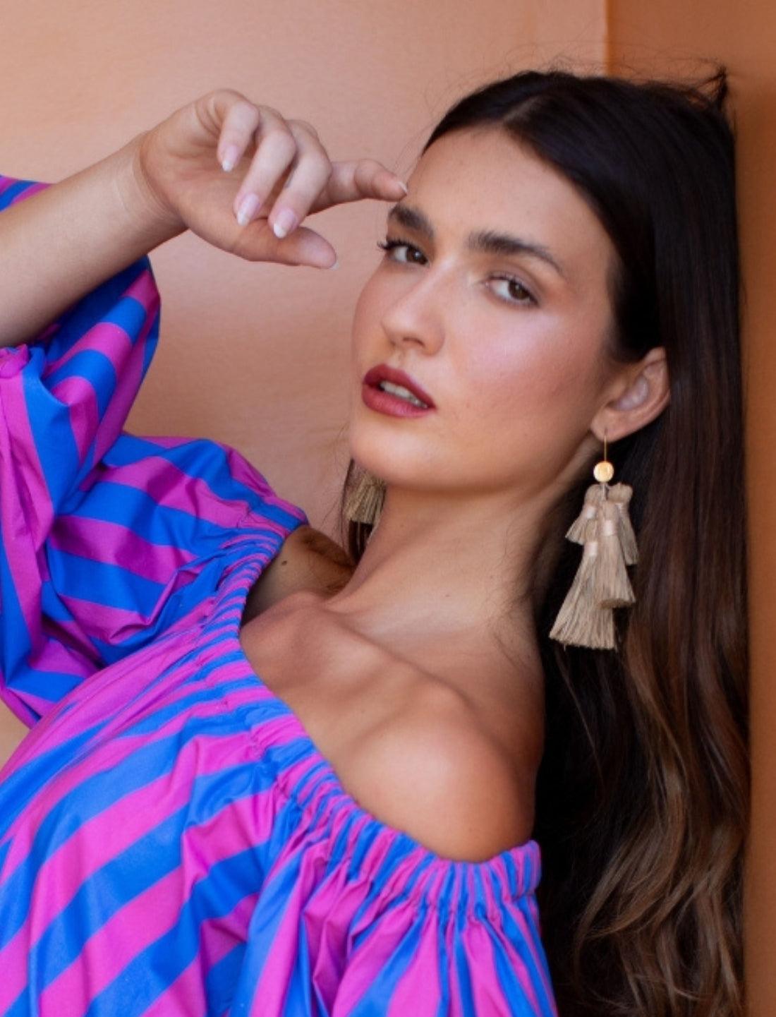 ADRIANA RAFFIA EARRING - Erika Peña