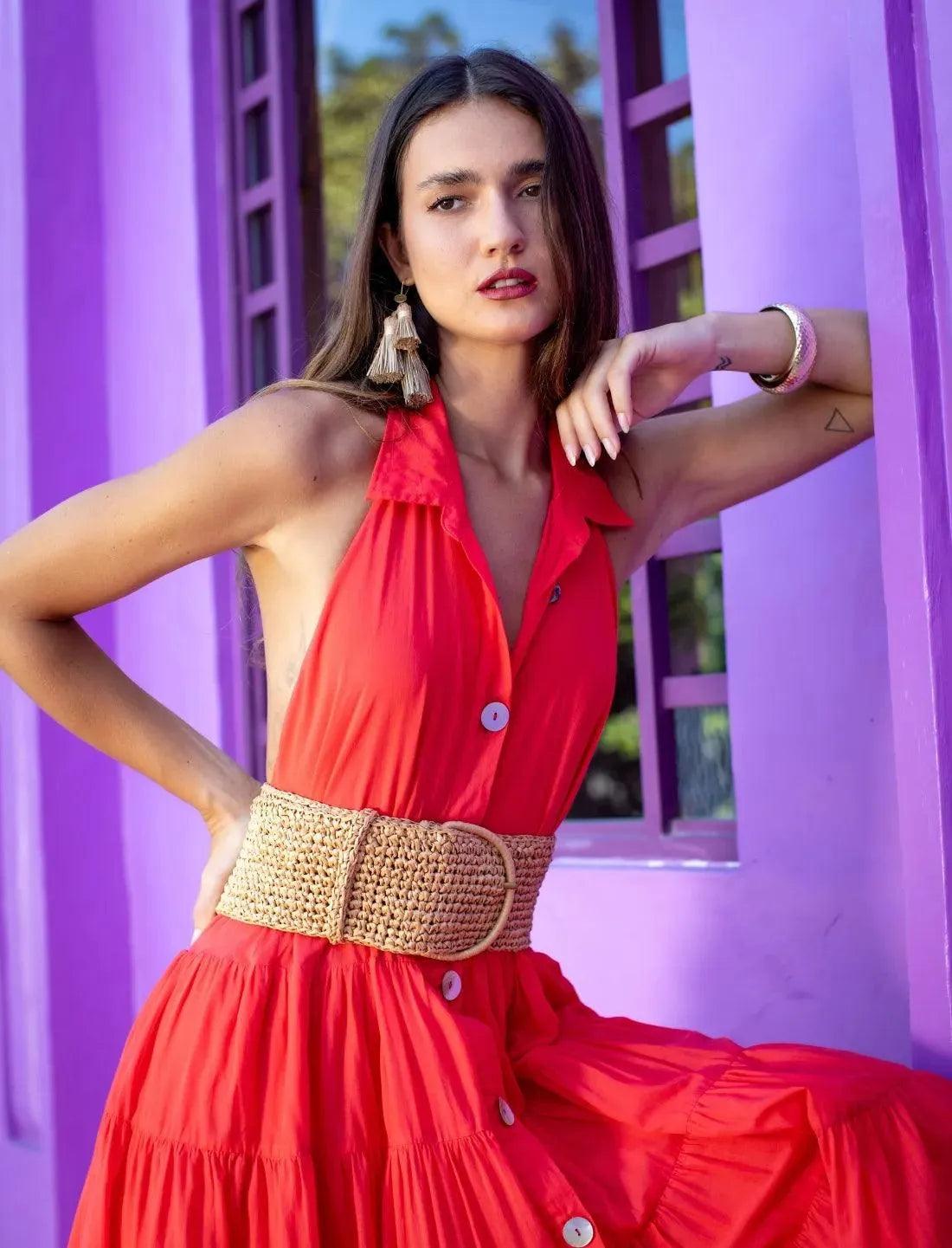 ISABELLA SINGLE WRAP BELT- BASKET WEAVE - Erika Peña