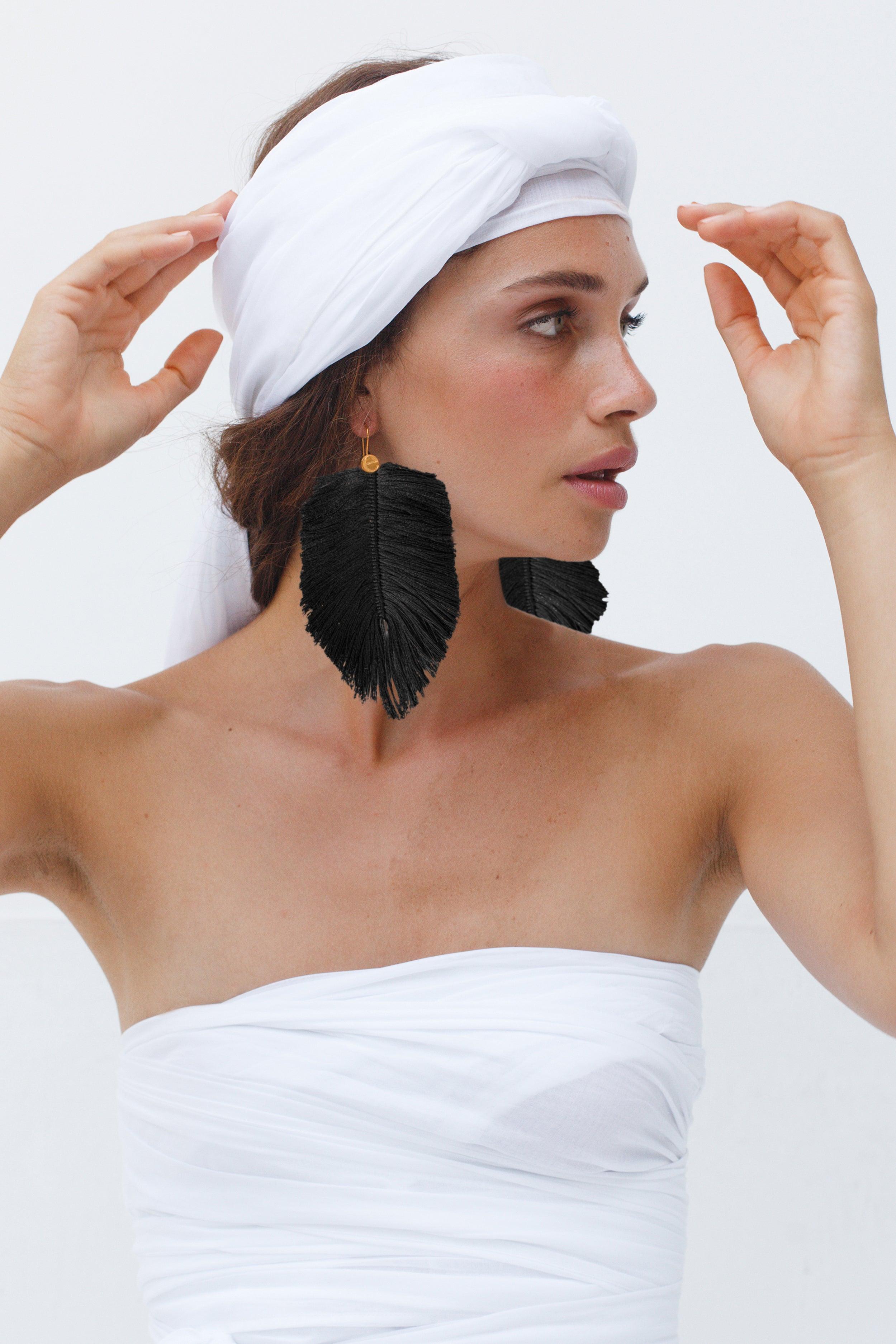 Lani Feather Earrings - Erika Peña