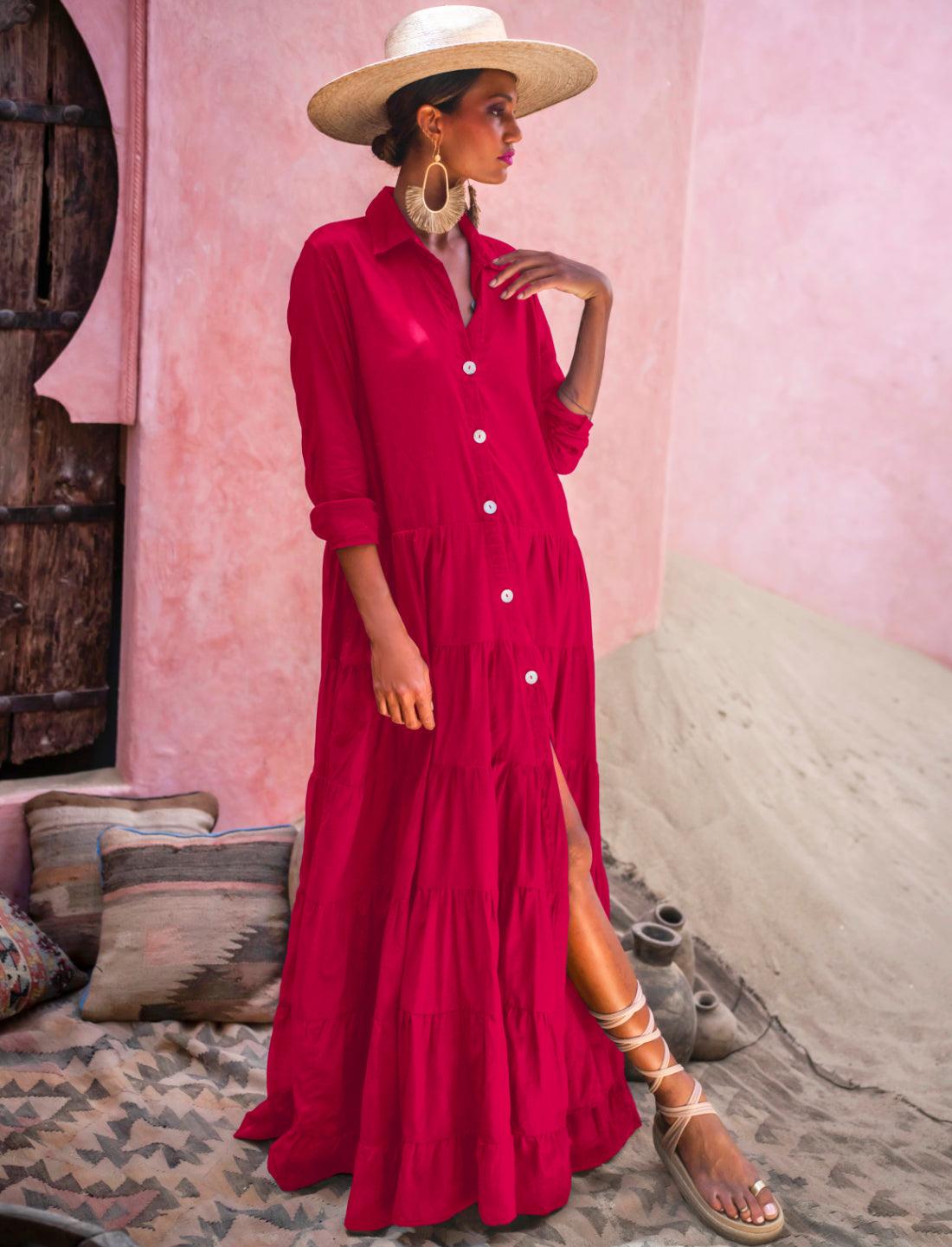 NATALIA TIERRED MAXI DRESS - Erika Peña