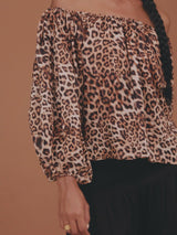 BRIELLE SAHARA LEOPARD BLOUSE