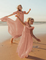 Rita Off the Shoulder Ruffled Tiered Little Girls Dress - DESERT - Erika Peña