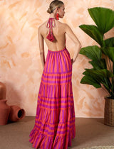 LOLA BOHEMIAN HALTER MAXI DRESS - Erika Peña