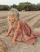 Carmencita Tassel Straps Tie Tiered Singlet Little Girl Dress - DESERT - Erika Peña