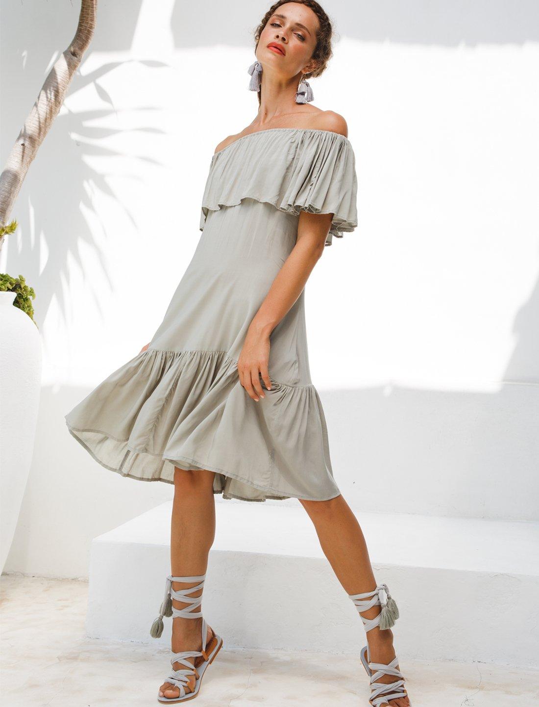 Rihanna Isla Short Dress - STONE - Erika Peña