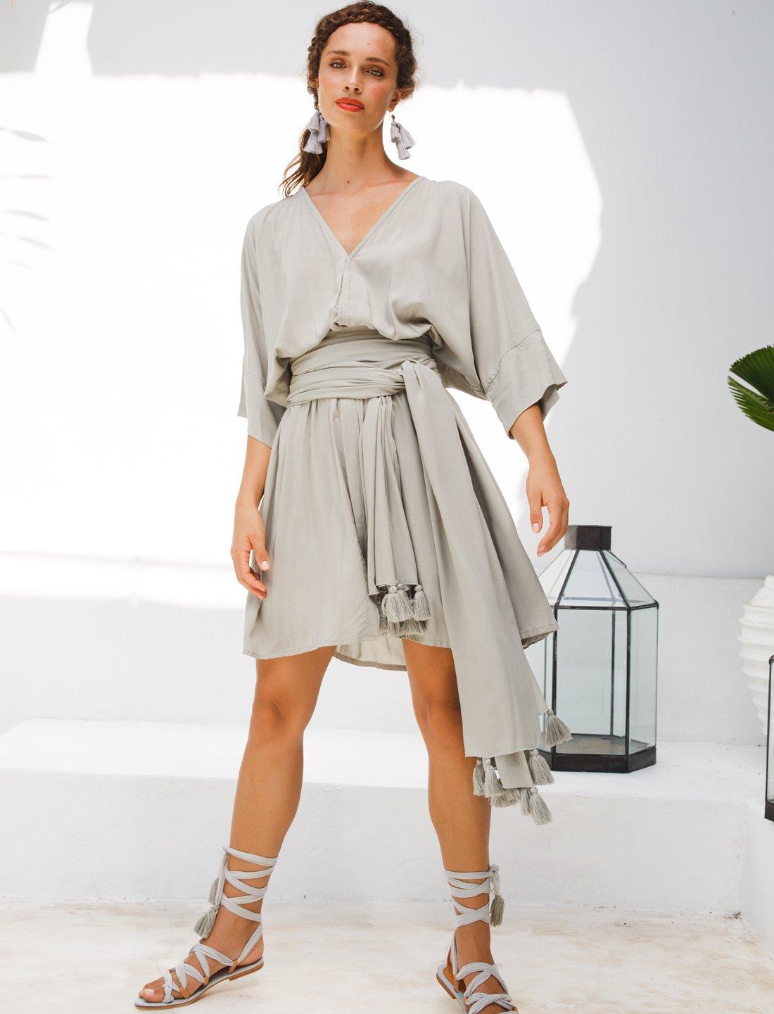 Vero Isla Short Dress - STONE - Erika Peña