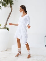 Vero Isla Short Dress - WHITE - Erika Peña