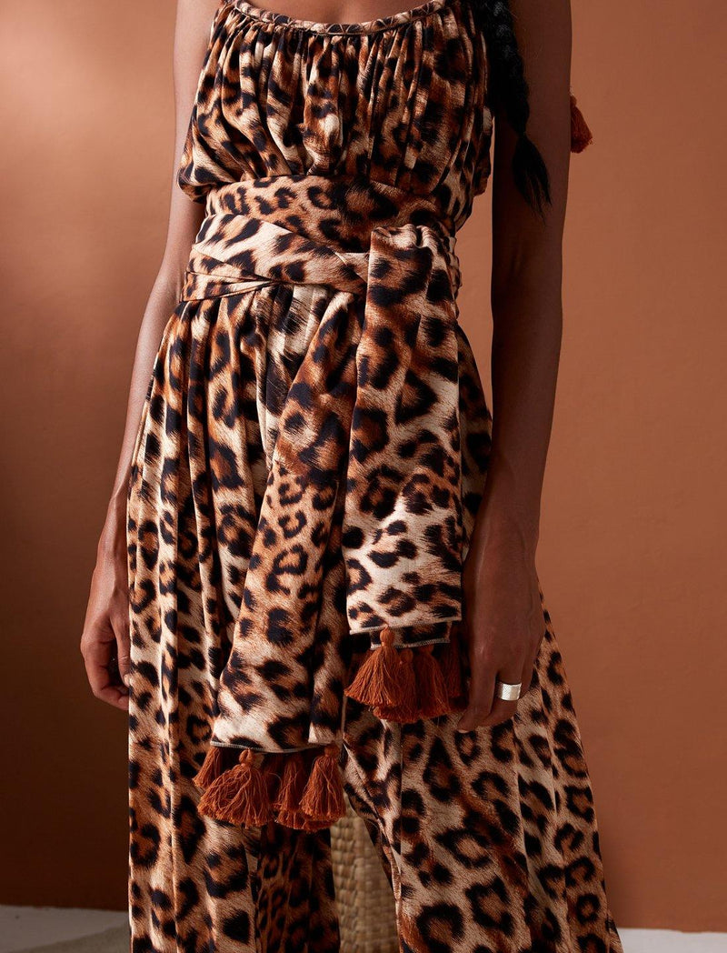 Sahara Rayon Leopard Sash Belt - Erika Peña