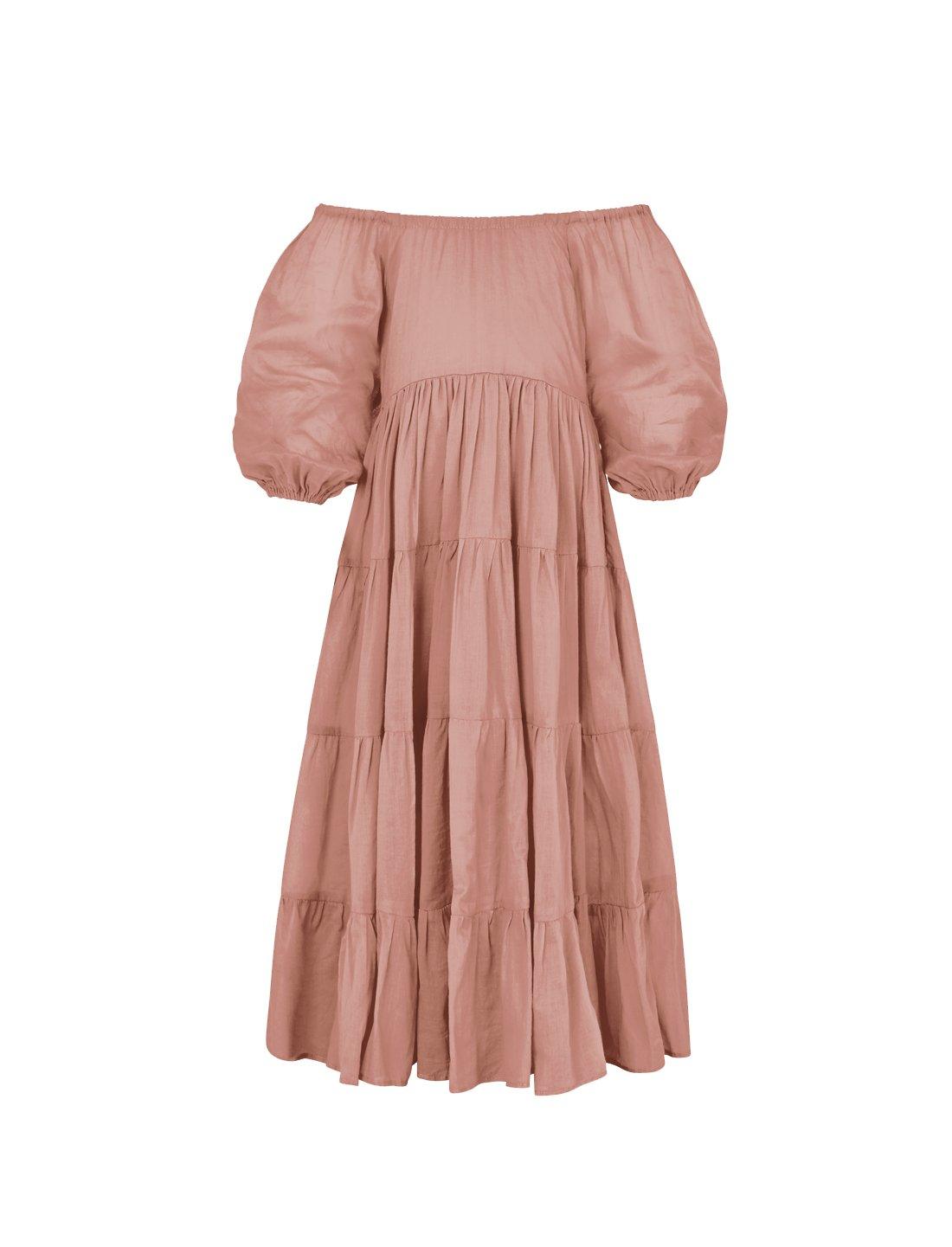 Brielle Full Sleeve Tiered Little Girls Dress - DESERT - Erika Peña