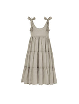 Carmencita Tassel Straps Tie Tiered Singlet Little Girl Dress - STONE - Erika Peña