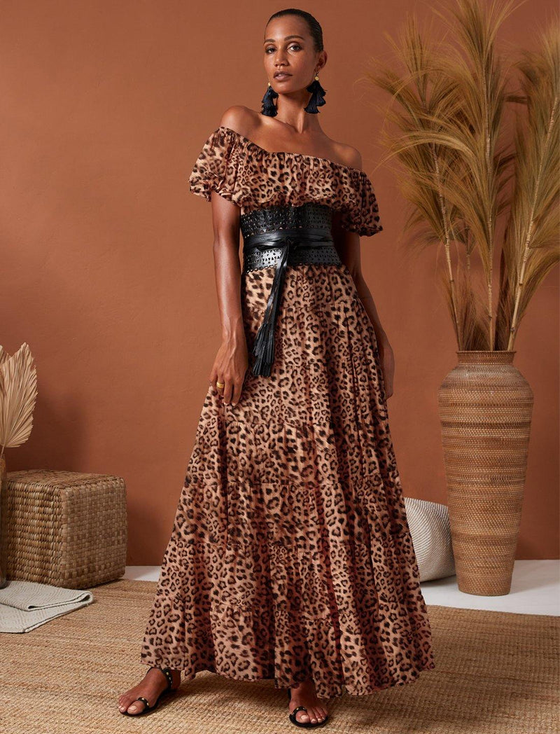 Rita Sahara Leopard Maxi Dress - Erika Peña