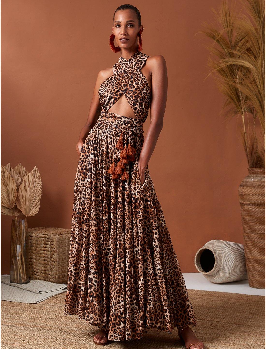 SELMA SAHARA LEOPARD DRESS - Erika Peña