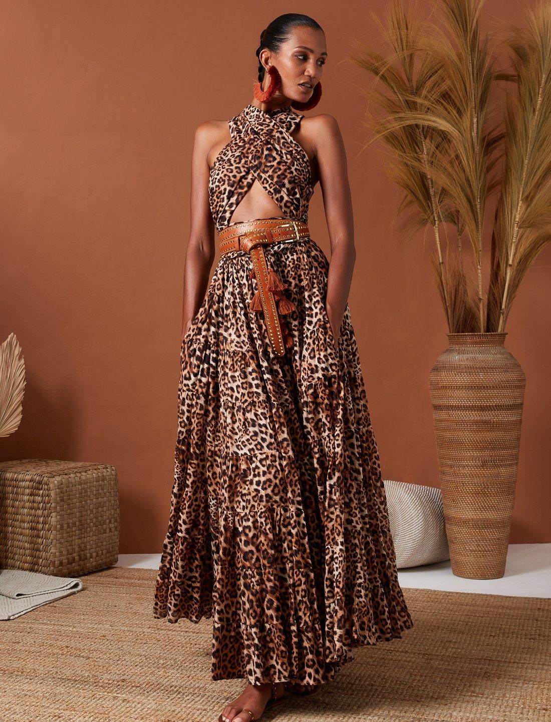 SELMA SAHARA LEOPARD DRESS - Erika Peña