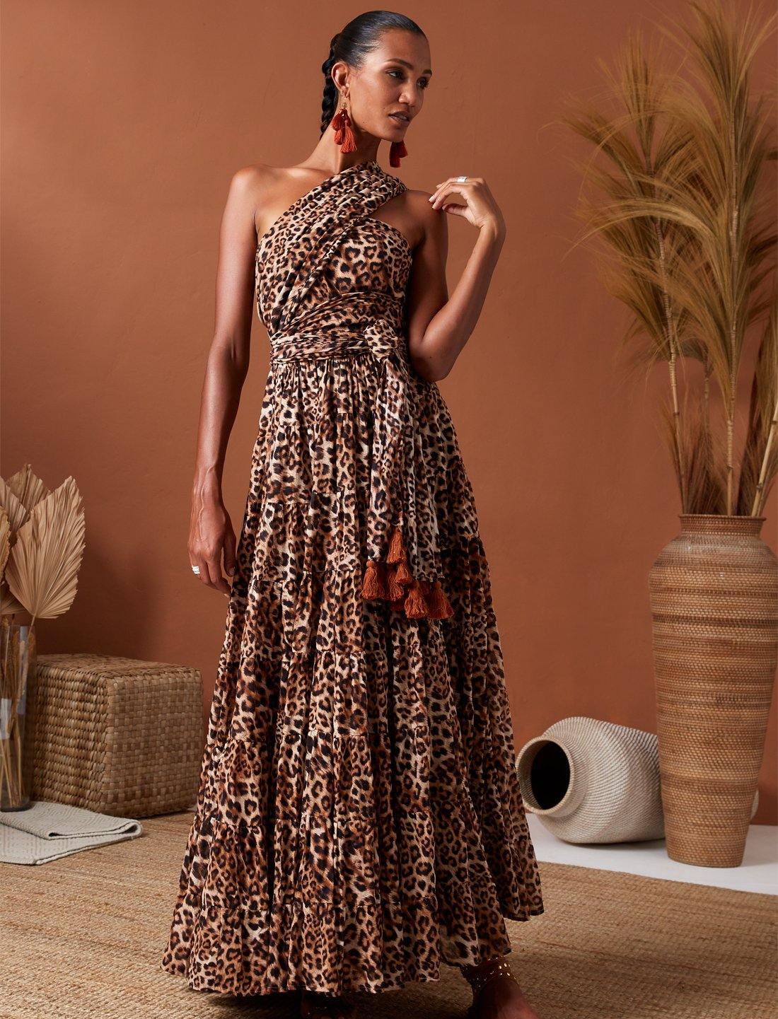 SELMA SAHARA LEOPARD DRESS - Erika Peña