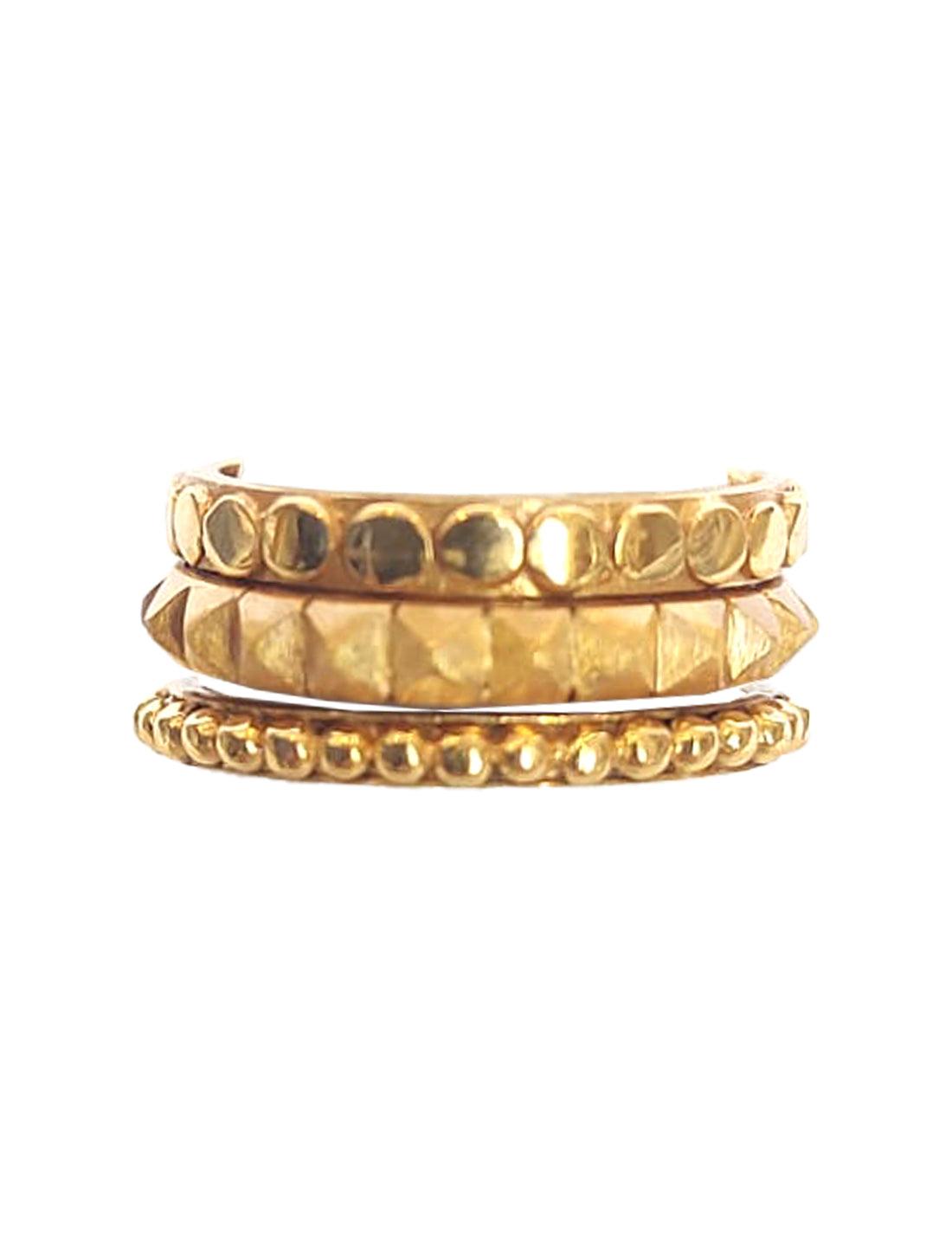 Isi Midi-Ring Embossed Granulated Pyramid Set - Erika Peña