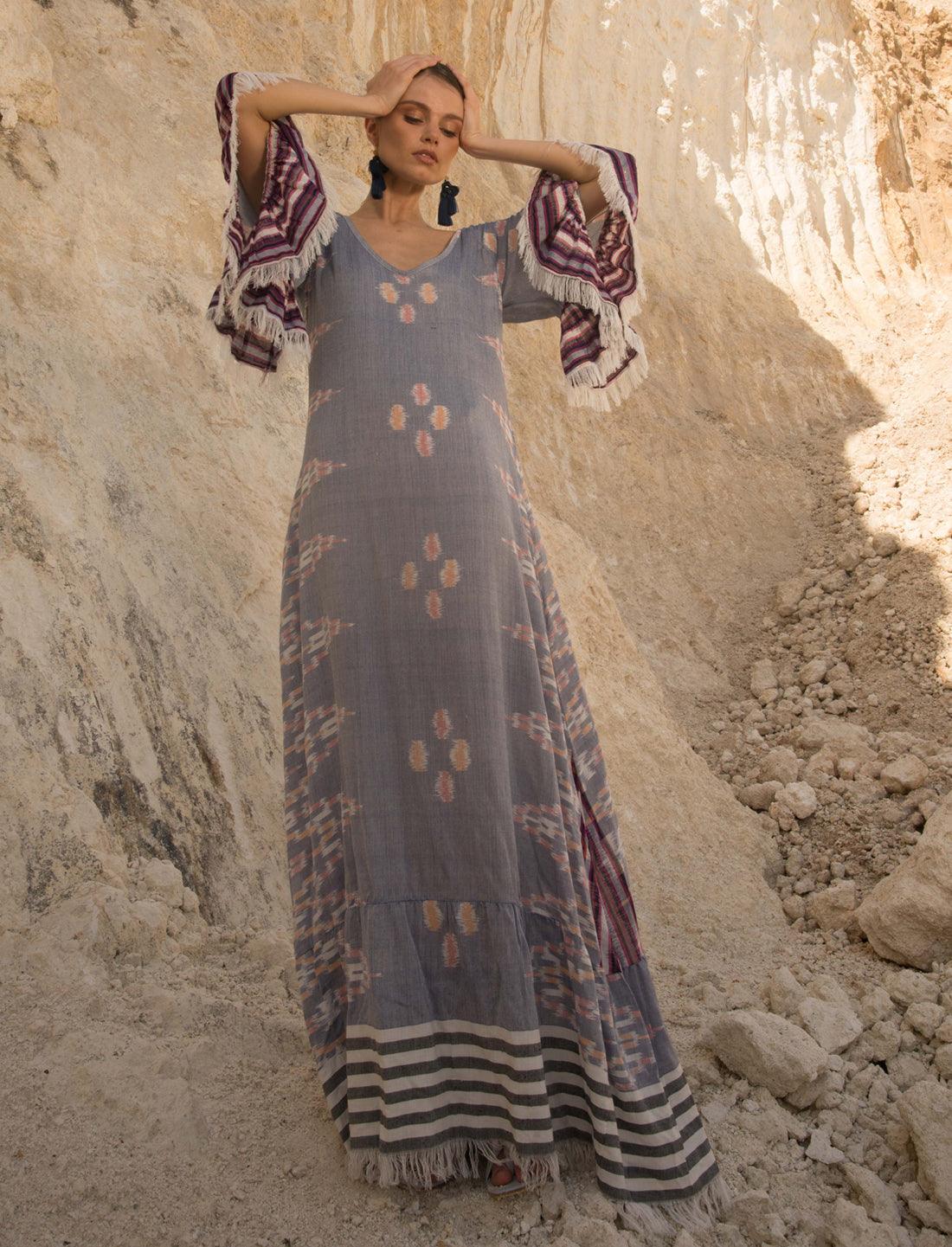 MARGARITA IKAT LONG DRESS - Erika Peña