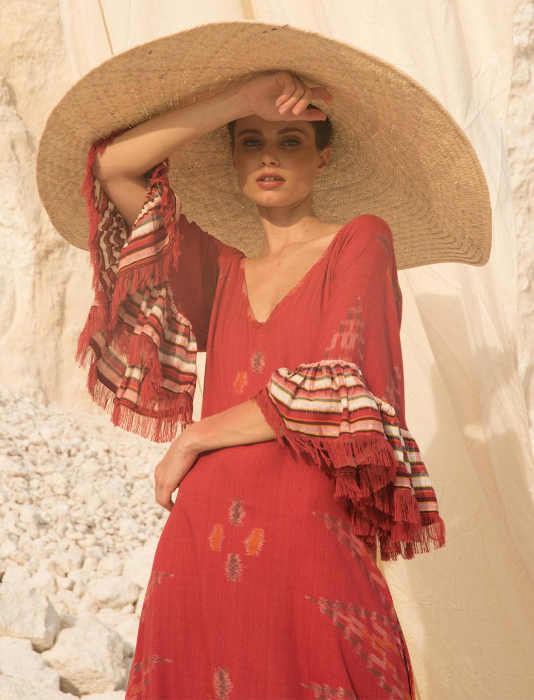 MARGARITA IKAT LONG DRESS - Erika Peña