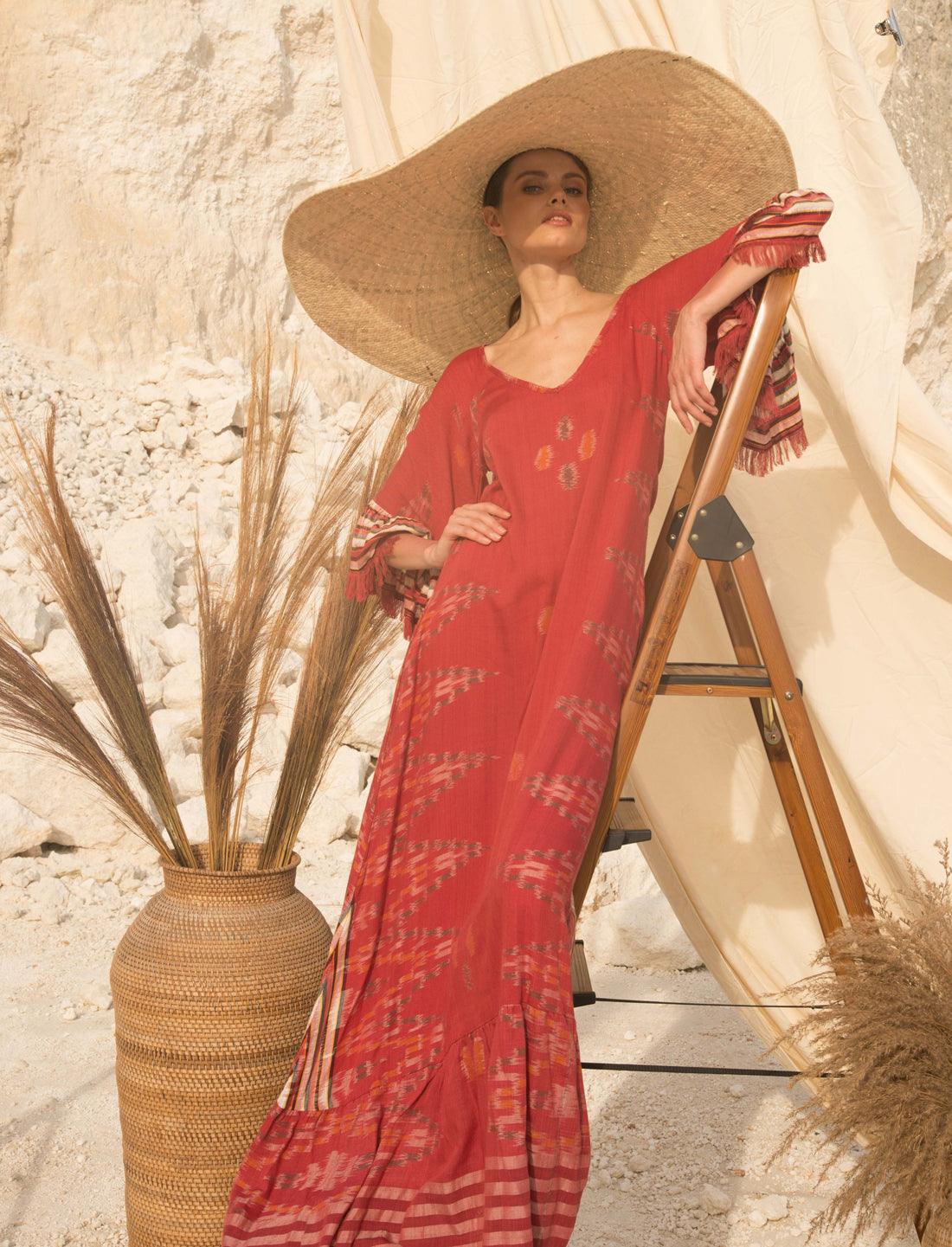MARGARITA IKAT LONG DRESS - Erika Peña
