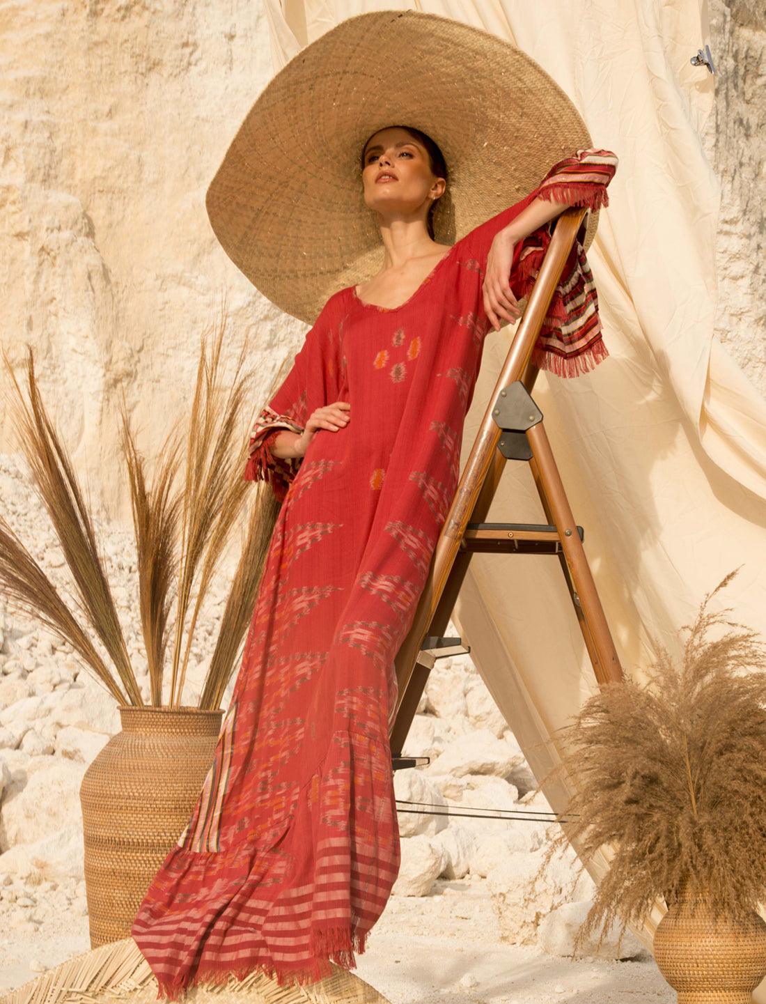 MARGARITA IKAT LONG DRESS - Erika Peña