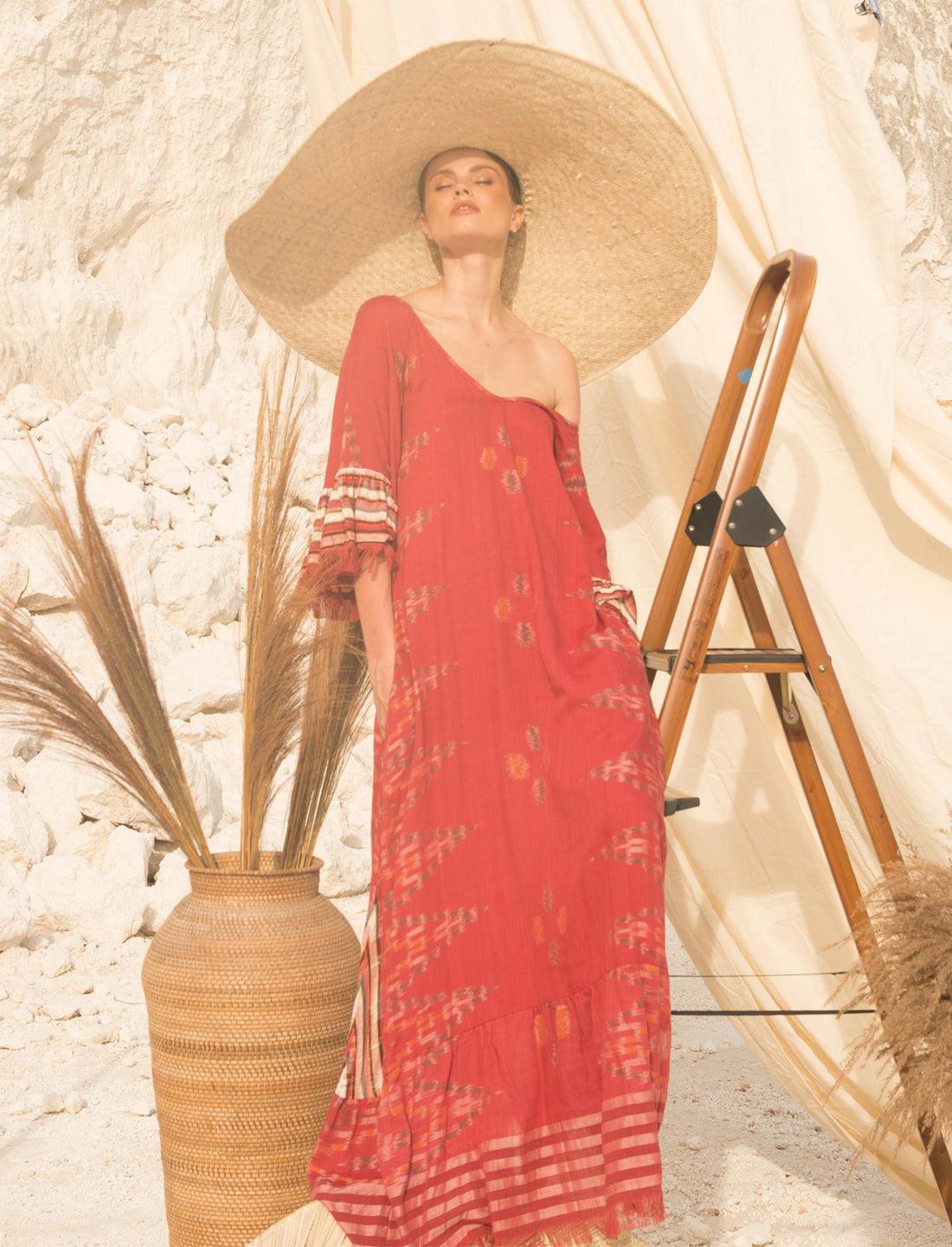 MARGARITA IKAT LONG DRESS - Erika Peña