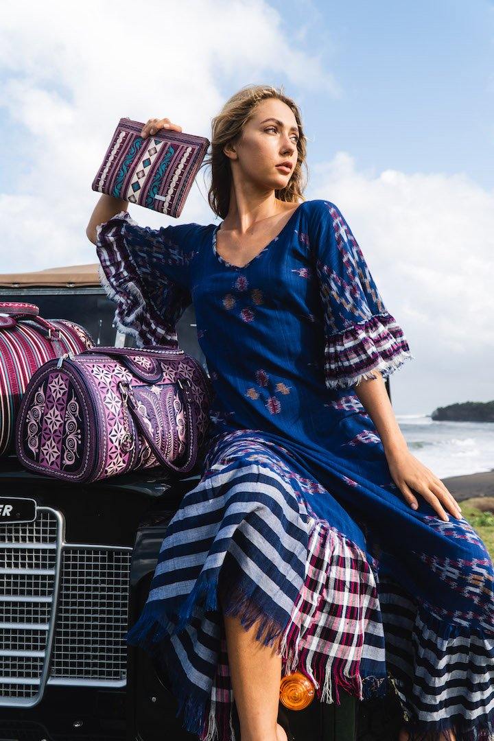 MARGARITA IKAT LONG DRESS - Erika Peña