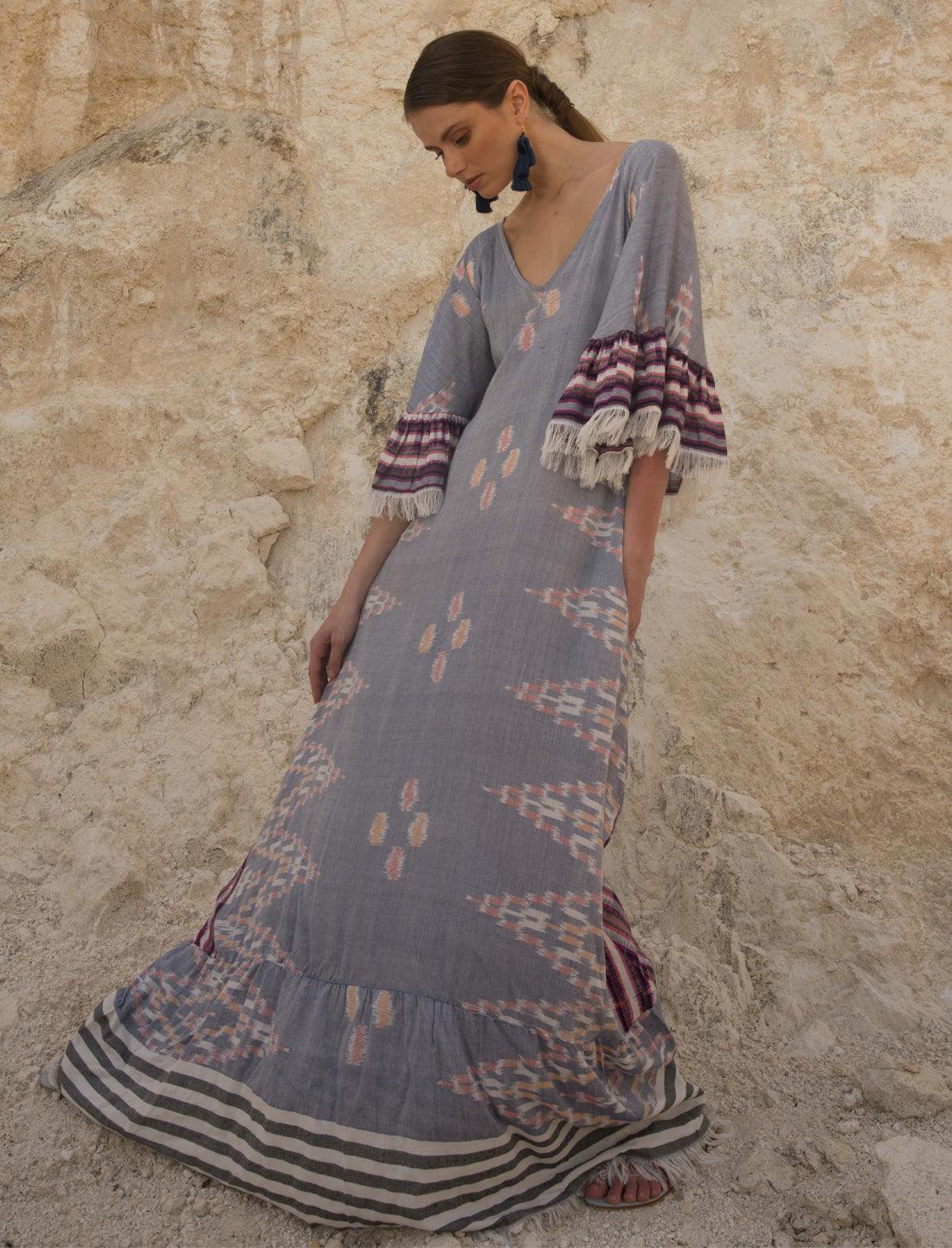 MARGARITA IKAT LONG DRESS - Erika Peña