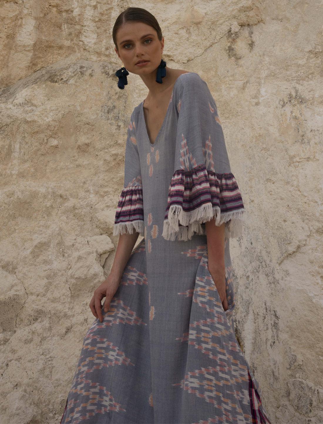 MARGARITA IKAT LONG DRESS - Erika Peña