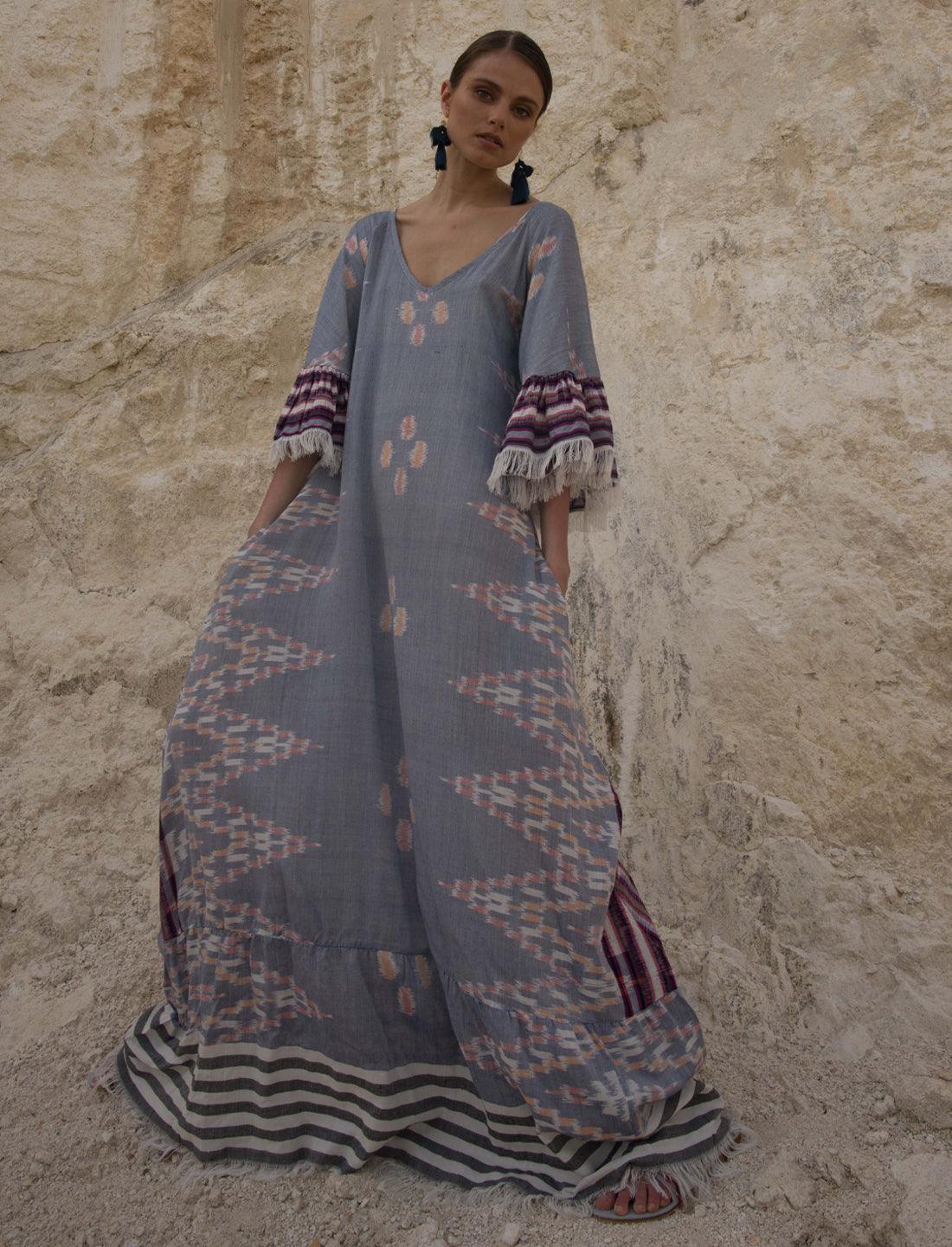 MARGARITA IKAT LONG DRESS - Erika Peña