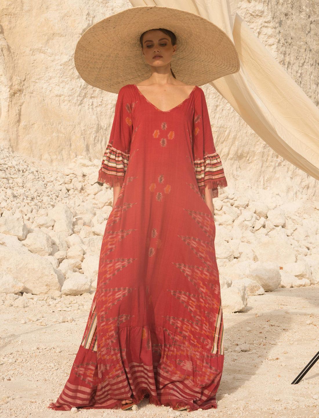 MARGARITA IKAT LONG DRESS - Erika Peña