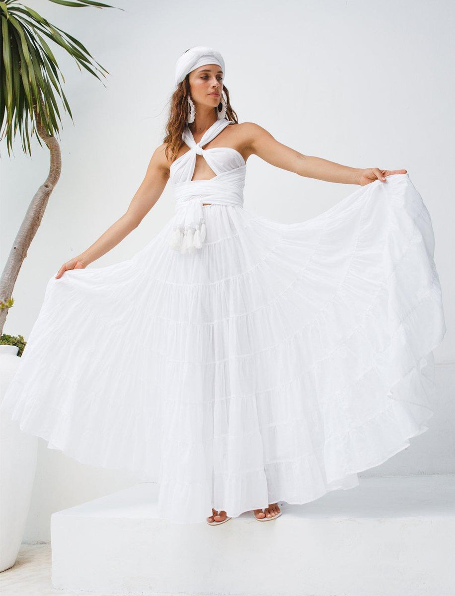 bohemian white maxi dress SELMA WOMEN Style:【INSTOCK】20CM Doll Clothes Only Shomport Sleeveless Maxi Dress Size: 24 To keep your clothes