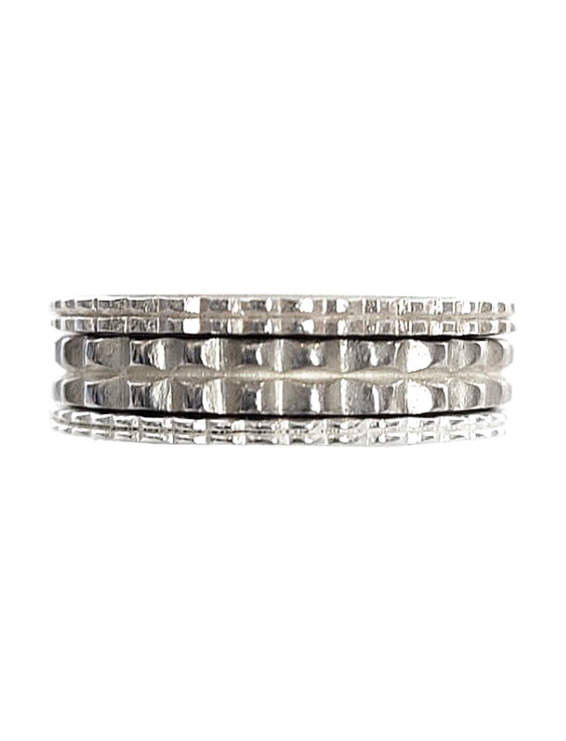STACK RING PYRAMID SILVER SET - Erika Peña